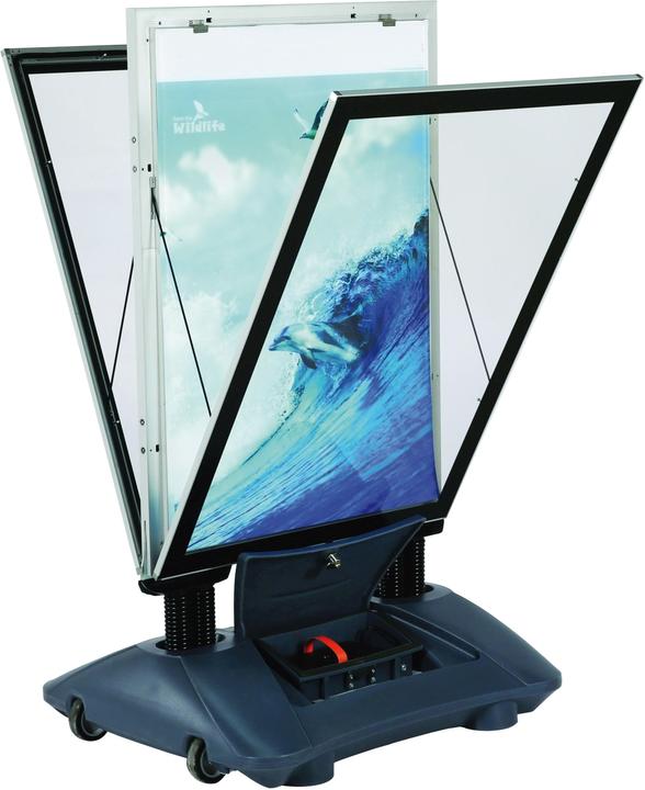 Productafbeelding Update Displays Klantenstopper WindPro LED zilver DIN A1 2 vakken (A1)