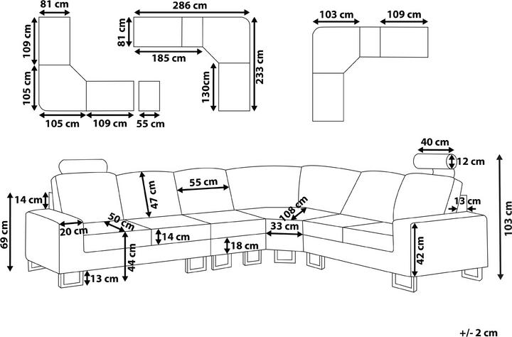 Produktbild Beliani Stockholm (Ecksofa, Wohnlandschaft)