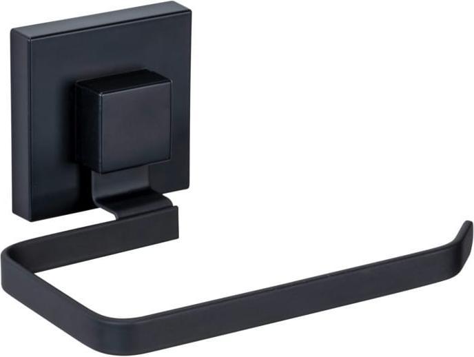 Actual product image Wenko Vacuum-Loc® Toilettenpapierhalter Mod. Quadro Schwarz Befestigen ohne Bohren