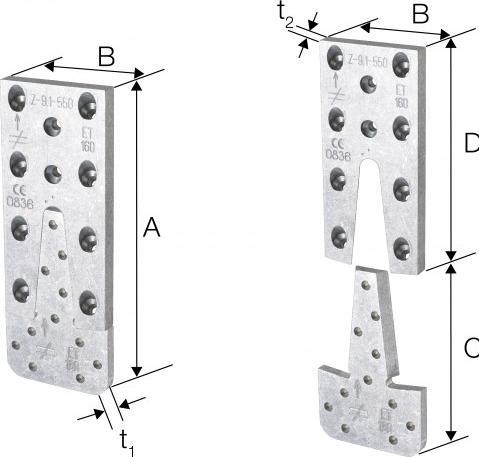 Actual product image Simpson Sst End grain connector (Connecting plates, 1 pcs.)