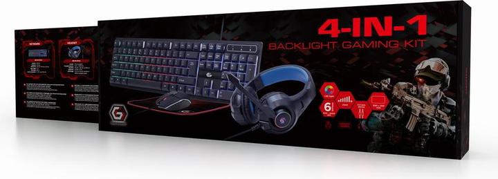 Image du produit Gembird Gaming SetinchGhostinch avec tapis de souris rétroéclairé 4in1 GGS-UMGL4-02 (US, Filaire)
