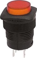 Actual product image Velleman Push Button Switch Off-On With Amber Led