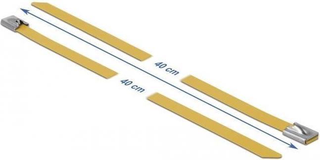 Immagine prodotto Delock Fascetta in acciaio inox 400x7,9 10 pz. (Fascette in metallo, 400 mm, 10 pz.)