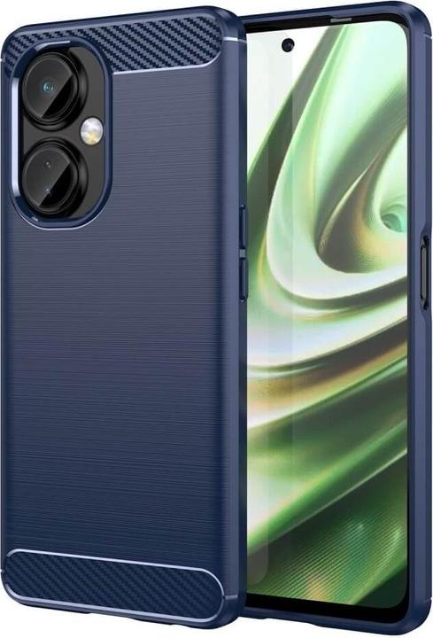Cover-Discount OnePlus Nord CE 3 Lite - Metall Carbon Look Hülle dunkelblau (OnePlus Nord CE 3 Lite)