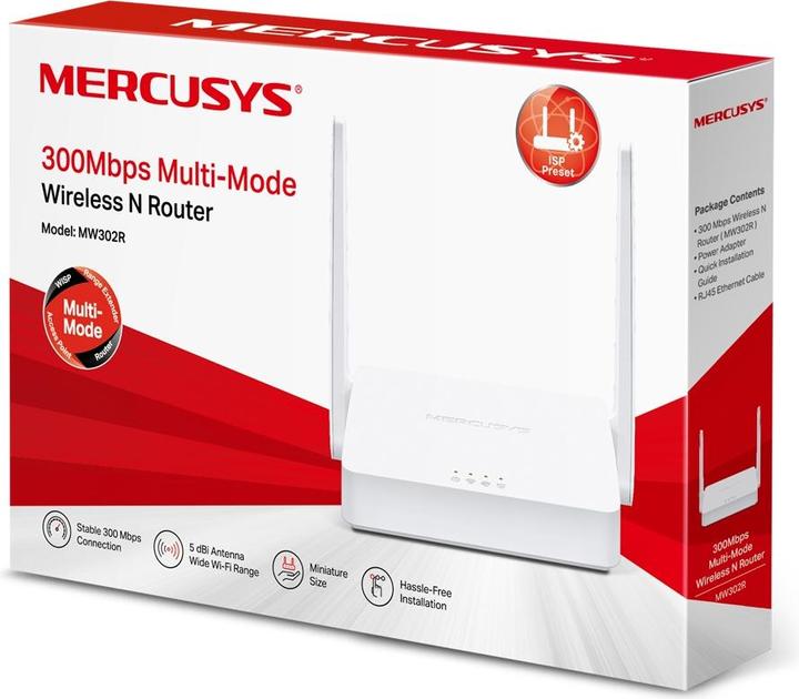 Immagine prodotto Mercusys MW302R WLAN Router Fast Ethernet Single Band ()