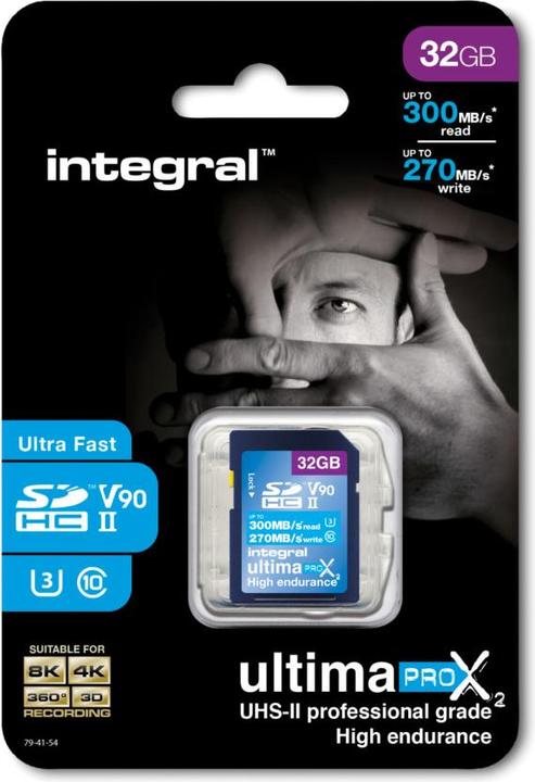 Immagine prodotto 32GB SDHC UHS-II U3 V90 – 300-270 MB/s (32 GB, SDHC, U3, UHS-II)