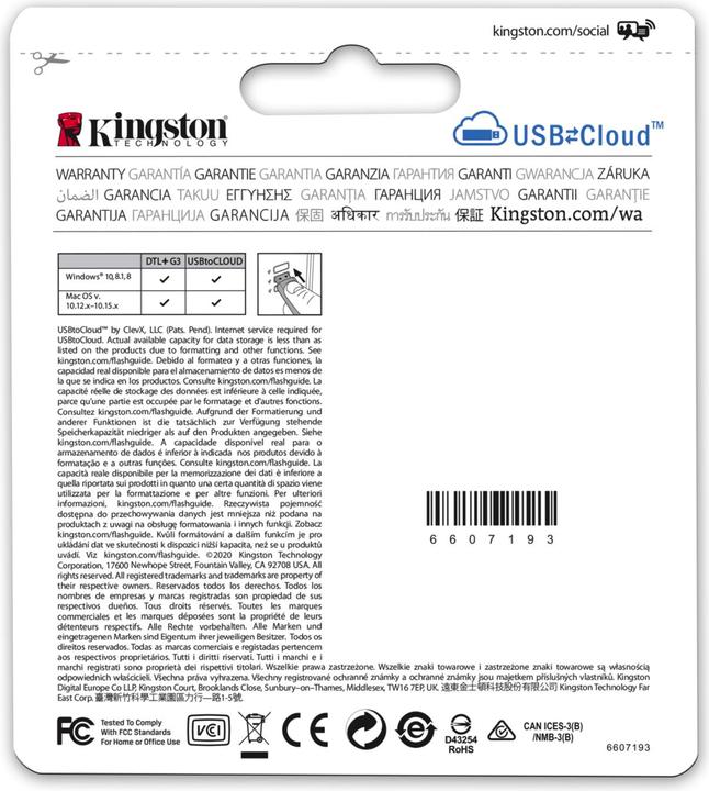 Produktbild Kingston DataTraveler Locker+ G3 (128 GB, USB-A)