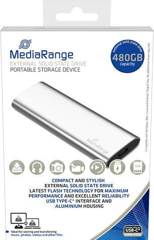 Produktbild MediaRange M.2, 3D TLC, USB-C, 29. (480 GB)