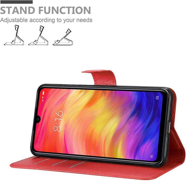 Actual product image Cadorabo Book with stand function cover (Xiaomi Redmi Note 7)