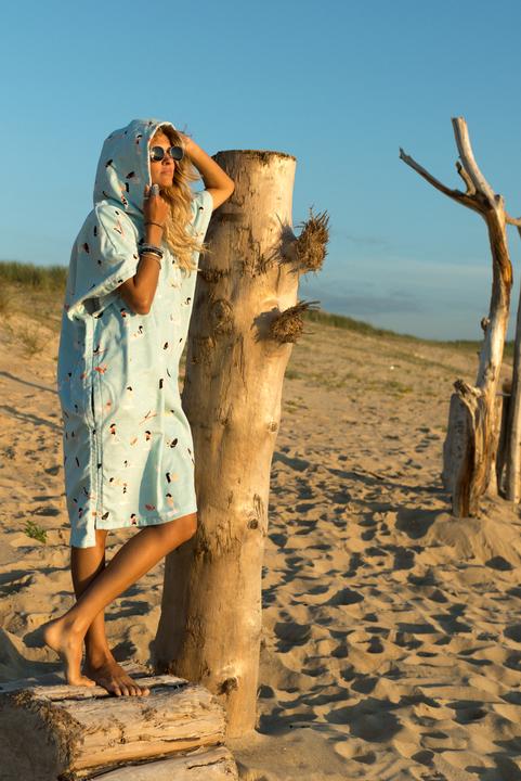 Produktbild After Essentials Madrague All Over Poncho - Light Blue (One Size)