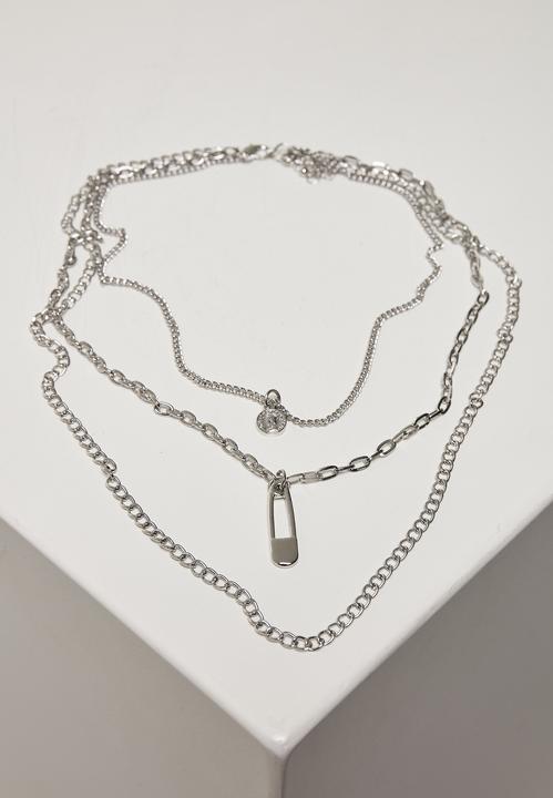 Immagine prodotto Urban Classics Collana a strati con spille da balia - 14899 (70% di ferro, 30% di zinco)