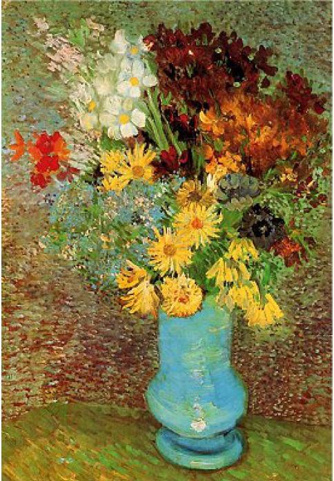 Produktbild D-Toys Puzzle 1000 Van Gogh, Blumen in einer blauen Vase (1000 Teile)