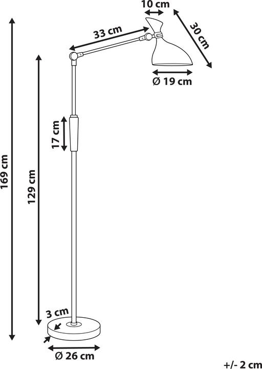 Image du produit Beliani Lampadaire Blanc LED ANDROMEDA (460 lm)
