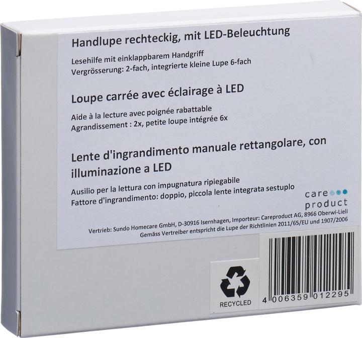 Produktbild Sundo Handlupe mit LED-Beleuchtung rechteckig