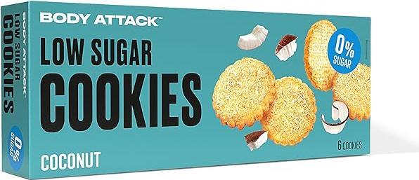 Immagine prodotto Body Attack Biscotti a basso contenuto di zucchero (115g) (Chocolate, Cocco, Nocciola, Mandorla, 1 pz., 115 g)