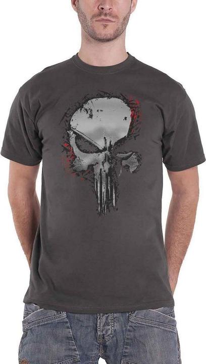 Erwachsene Punisher Metallic Totenkopf TShirt (L)