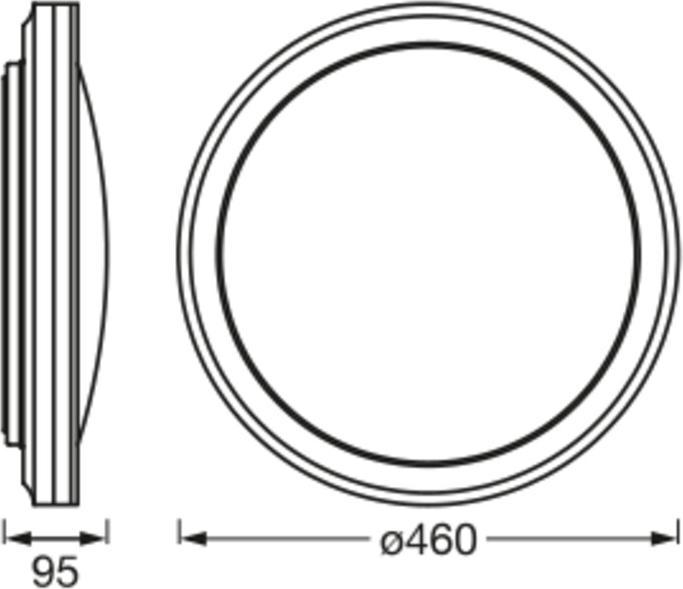 Image du produit Ledvance Smart+ Orbis Circle blanc 46 cm Noir 36W 1500 lum TW+RGB (2400 lm)