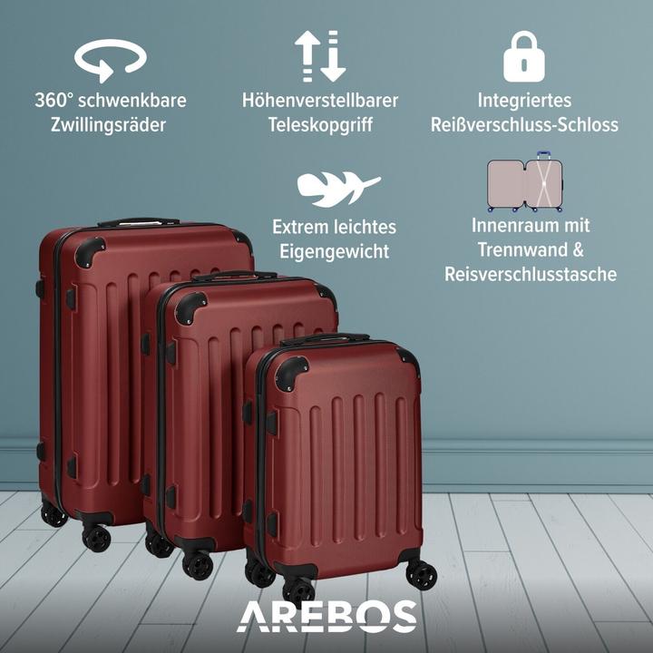 Actual product image Arebos Reisekoffer (94 l, M (50 - 90l), L (90 - 115l), XL (from 140l))