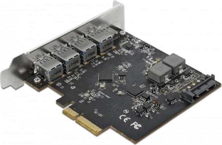 Image du produit Delock Carte PCI Express USB 3.1 Gen2 - 1x USB-C + 4x USB-A