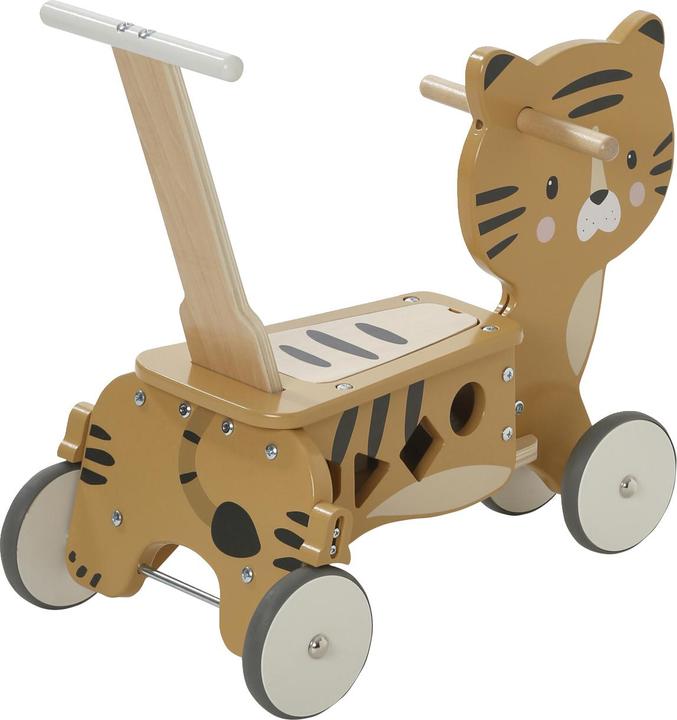 Vertbaudet Baby 2-in-1-Rutschfahrzeug/Lauflernwagen, Holz FSC