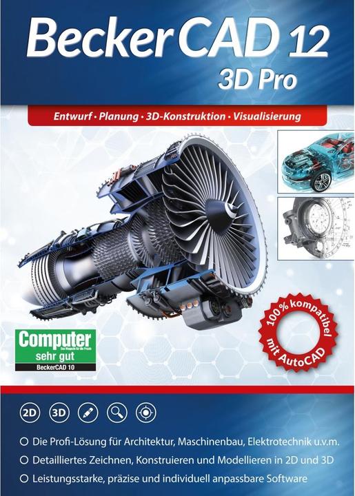 Actual product image BeckerCAD 12 3D Pro (1 User, 1 Devices/Users, unlimited)