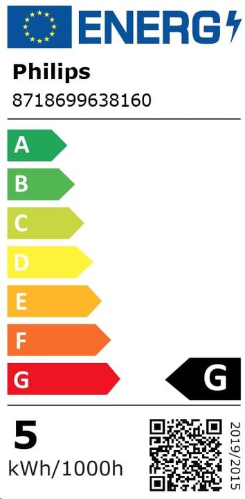 Energy Label Philips Professional LED E27 21 W = 80 Neutral White (E27, 21 W, 3000 lm, 6 x, D)