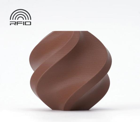 Actual product image Bambu Lab PLA Matte Refill - Dark Brown - 1.75mm (PLA, 1.75 mm, Brown)