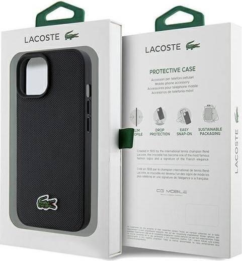 Produktbild Lacoste LCHMP15SPVCK iPhone 15 / 14 / 13 6.1" czarny/black hardcase Iconic Petit Pique MagSafe (Apple iPhone 14, Apple iPhone 15, Apple iPhone 13)