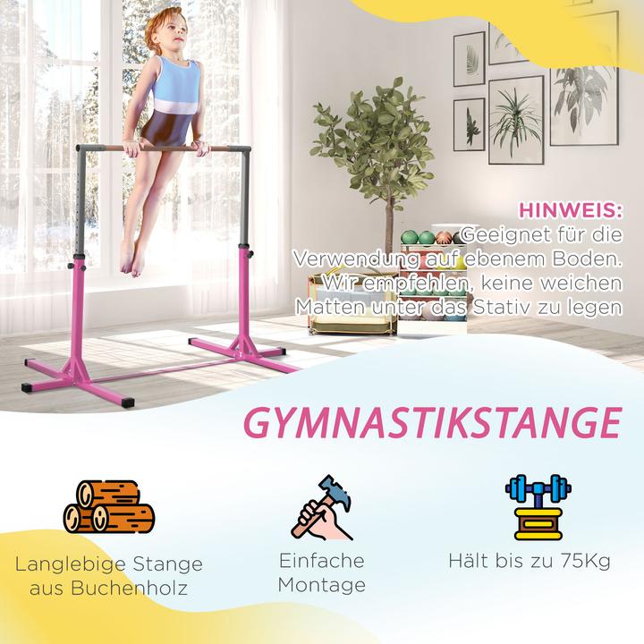 Produktbild Homcom Höhenverstellbare Gymnastikstange für Kinder