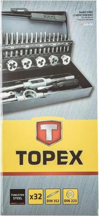 Image du produit Topex Jeu de tarauds et de matrices 32 pcs (14A426)