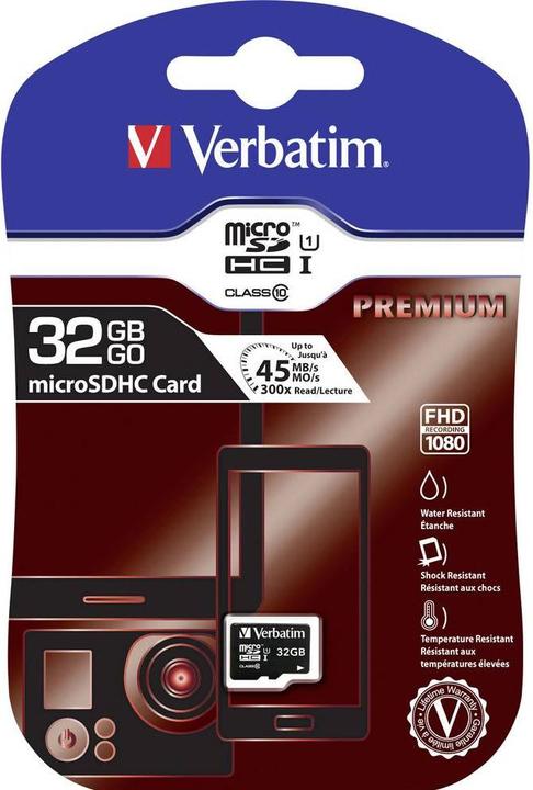 Immagine prodotto Verbatim Scheda Micro SDHC (32 GB, microSDHC, U1, UHS-I)