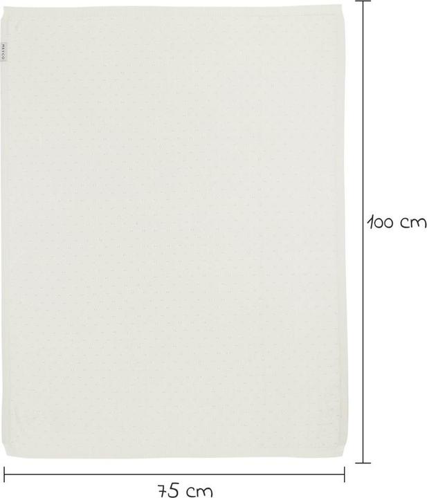 Immagine prodotto Meyco Coperta Baby Ajour - bambù - bianco sporco - 75x100cm (75 x 100 cm)