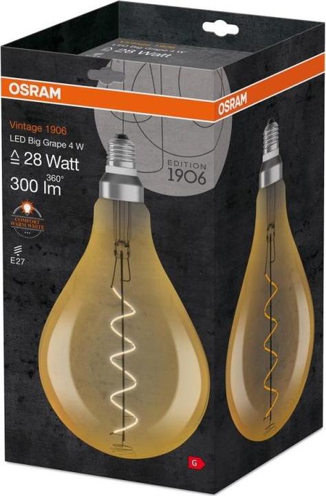 Produktbild Osram Vintage 1906 Led Classic A (E27, 5 W, 300 lm, 1 x, G)