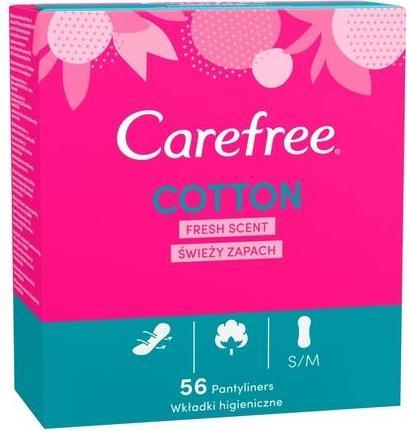 Actual product image Carefree Cotton (56 x, Panty liners)