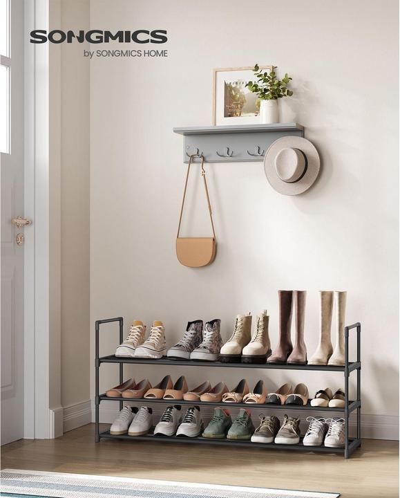 Image du produit Songmics Étagère à chaussures noire 116,0 x 30,0 x 55,0 cm (116 x 30 x 55 cm)