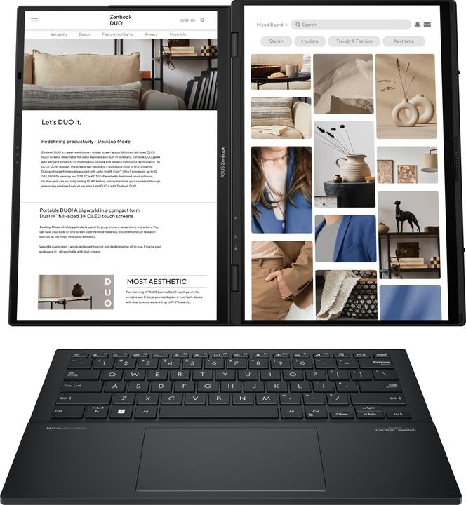 Image du produit ASUS Zenbook Duo (14", Intel Core Ultra 9 185H, 32 Go, 2000 Go, DE)