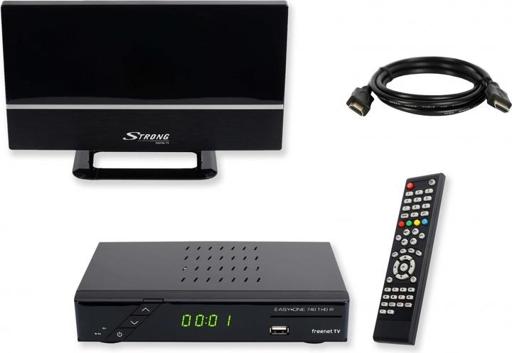 Produktbild SET DVB-T2 Home-Bundle mit aktiver Antenne (DVB-T2)