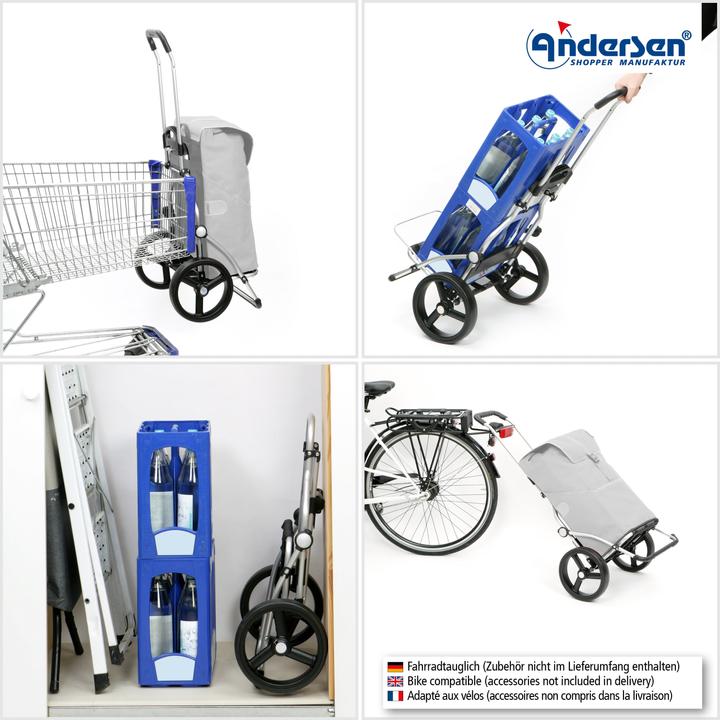 Actual product image Andersen Shopping trolley ROYAL ALU LEE red/small patterned