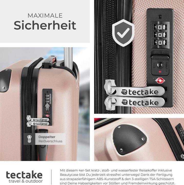 Actual product image tectake Suitcase Set Suitcases Trolleys Trolley Set Hardcase trolley (90 l, M (50 - 90l))