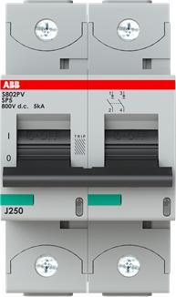 Actual product image ABB String fuse S802PV-SP10 800V DC 10A 2-pole