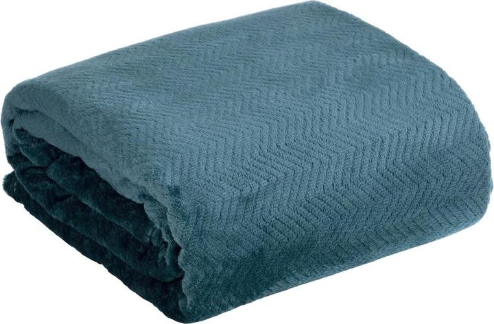 Produktbild Eurofirany DESIGN 91 CINDY5 Weiches und sanftes Plaid mit aufgedrucktem Fischgrätenmuster, 200 x 220 cm, Farbe: (200 x 220 cm)