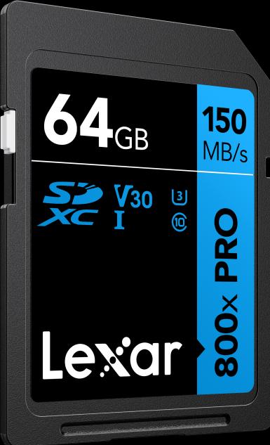 Produktbild Lexar MEMORY SDXC 64GB UHS-I/LSD0800P064G-BNNNG (64 GB, SDXC, U1, UHS-I)