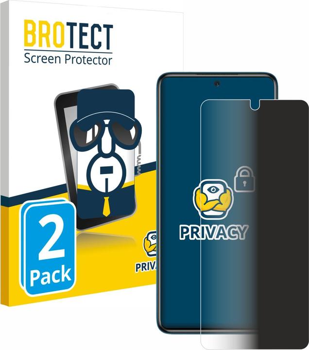 Actual product image BROTECT Anti-spy privacy film Blue light protection film (2 Piece, Xiaomi Poco X3 NFC)