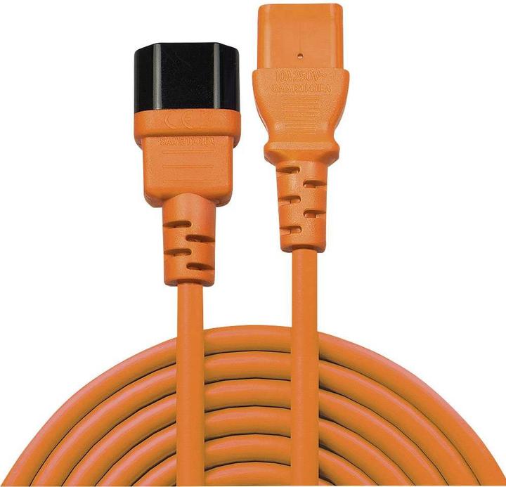 Produktbild Lindy 1m IEC Verlaengerung, orange (1 m, C14)