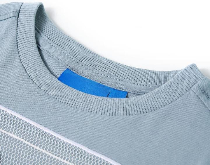 Immagine prodotto VidaXL Camicia a maniche lunghe da bambino azzurro 92,Materiale: 100 (92)