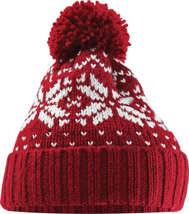 Actual product image Beechfield Fair Isle Snowstar Beanie