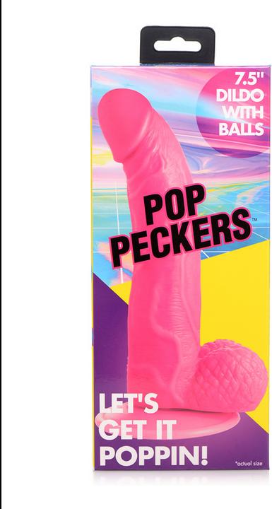 Image du produit Pop Peckers Poppin Dildo 19 cm - Pink