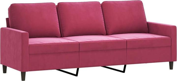 Image du produit VidaXL Ensemble de canapé Coussin Fauteuil Canapé Canapé design 4 pièces vin rouge velours (4 places)