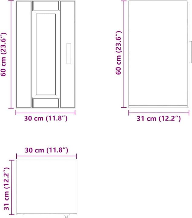 Actual product image VidaXL Lyman (30 x 31 x 60 cm)