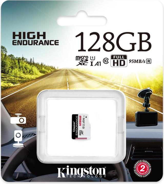 Actual product image Kingston Endurance microSDXC Card 128GB (128 GB, microSDXC, U1, UHS-I)